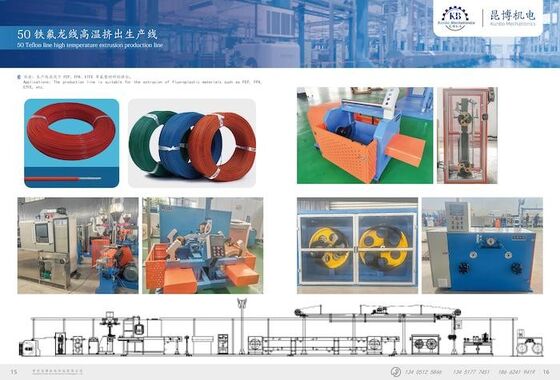 High Temperature PTFE Extrusion Machine with Max 200m/min Speed and φ0.05mm-φ12mm Range